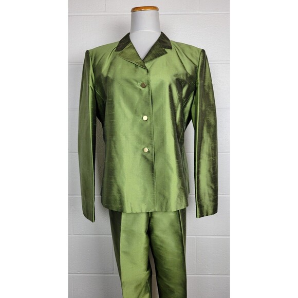 Talbots Pants - Talbots Womens Green Silk Pant‎ Suit 14/16